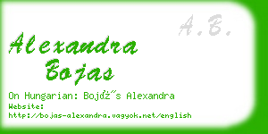 alexandra bojas business card